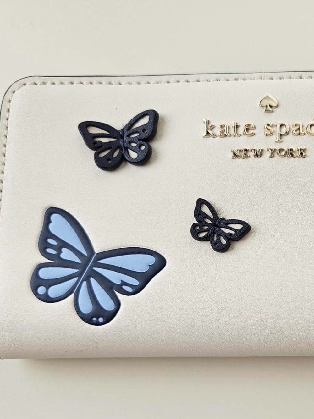Kate Spade New York Large Butterfly Slim Bifold Wallet — NWT
